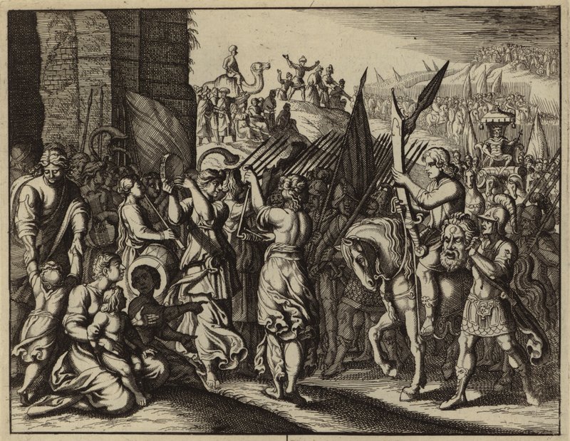 Saül accompagnant David avec la tête de Goliath - European School