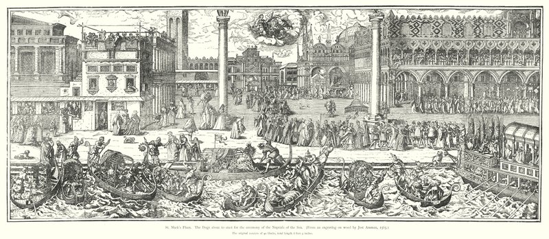 Place Saint-Marc, Le Doge sur le point de commencer la cérémonie des Noces de la Mer - European School