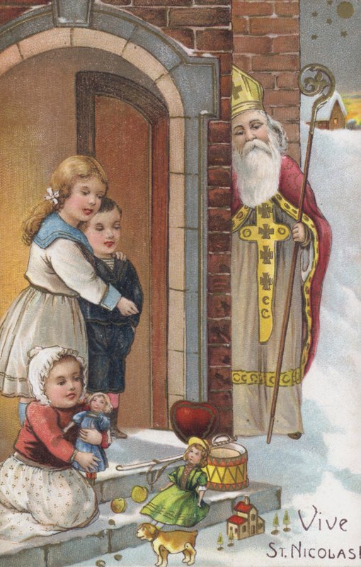 Carte de Saint-Nicolas (chromolitho) - European School