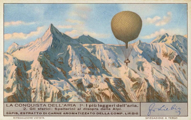Le balloniste suisse Eduard Spelterini survolant les Alpes - European School