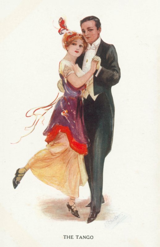 Tango (colour litho) - European School