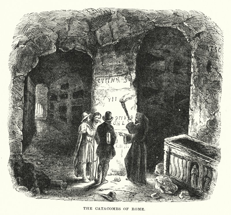 Les Catacombes de Rome (gravure) - European School