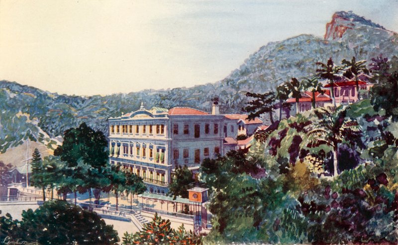 Hôtel international, Santa Thereza, Rio de Janeiro (lithographie couleur) - European School