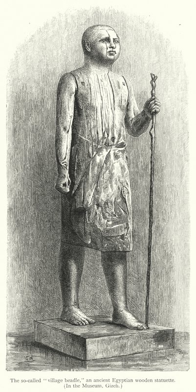 Le soi-disant "bedeau du village", une statuette en bois égyptienne ancienne - European School