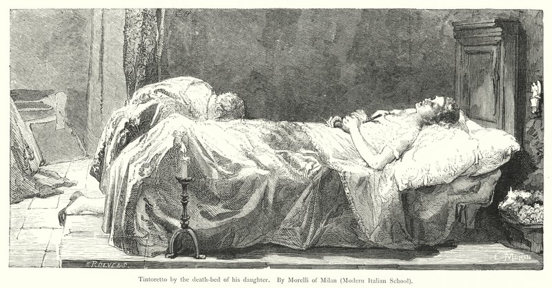 Tintoretto au chevet de sa fille - European School