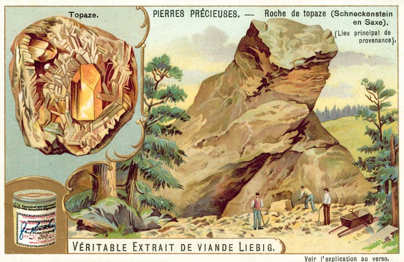 Roche de topaze à Schneckenstein, Saxe - European School