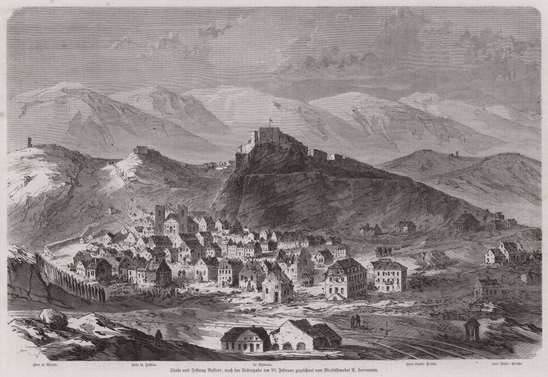 Ville et forteresse de Belfort, France, après sa reddition aux Allemands assiégeants, Guerre franco-prussienne - European School