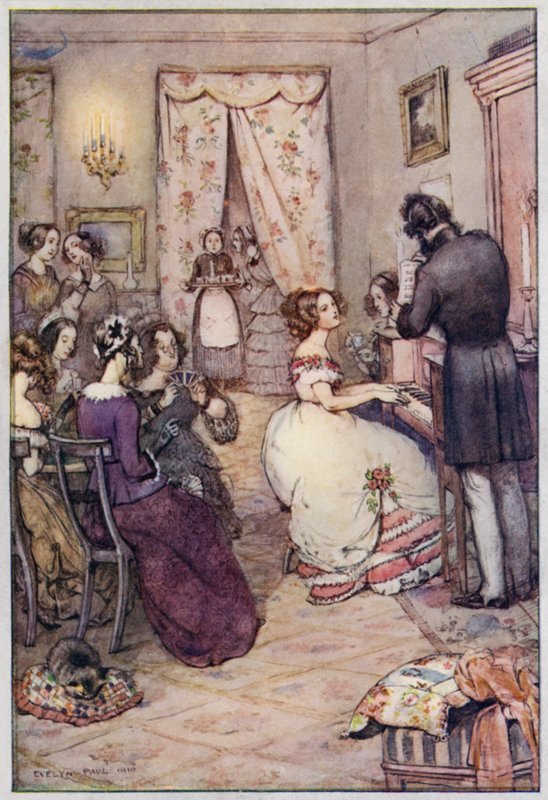 Illustration pour Cranford de Mrs Gaskell - Evelyn Paul