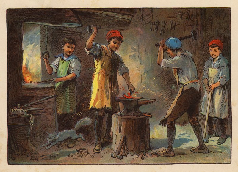 Petits travailleurs : Le forgeron - Evelyn Stuart Hardy
