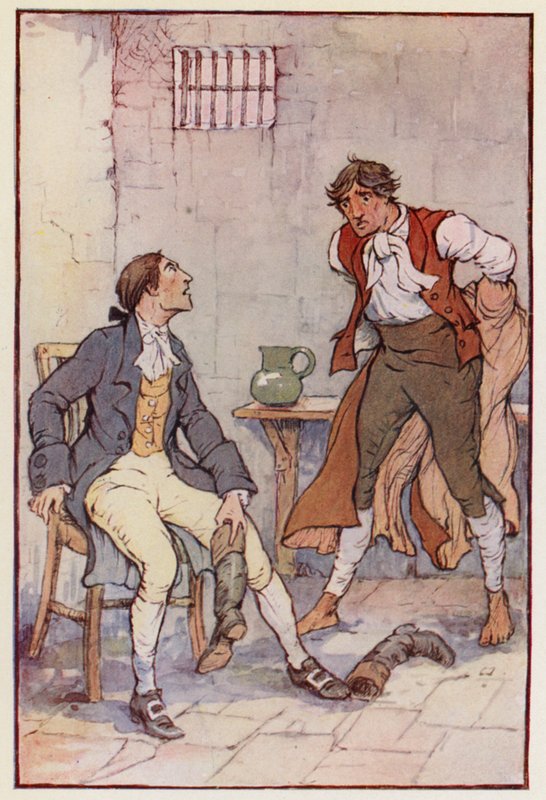 Illustration pour A Tale of Two Cities de Charles Dickens - F. M. B. Blaikie