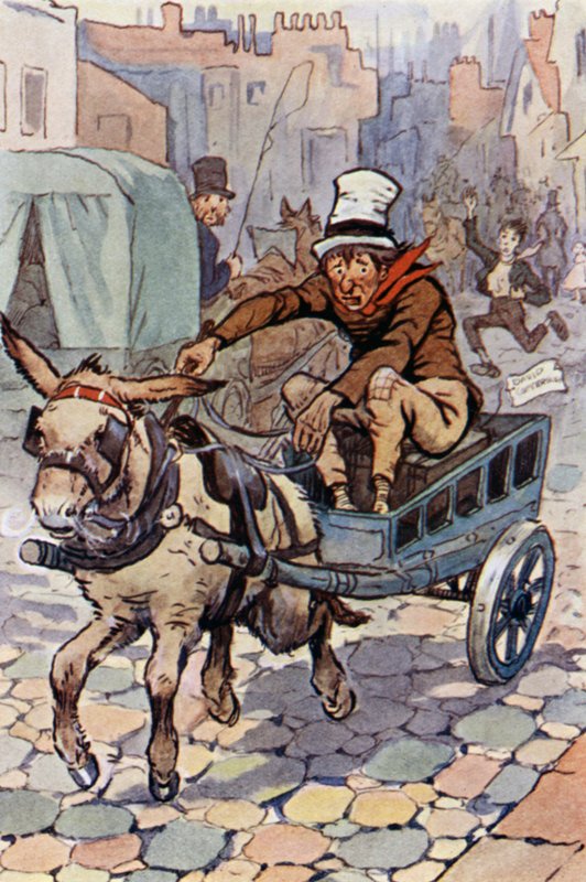 Illustration pour David Copperfield (lithographie en couleur) - F. M. B. Blaikie