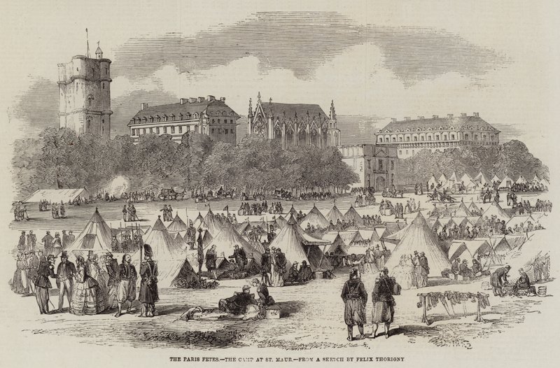 Les fêtes de Paris, le camp à St Maur - Felix Thorigny