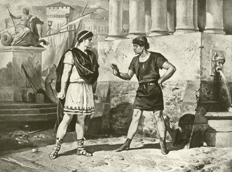 La Comédie des Erreurs. Acte I, Scène II (gravure) - Felix Octavius Carr Darley