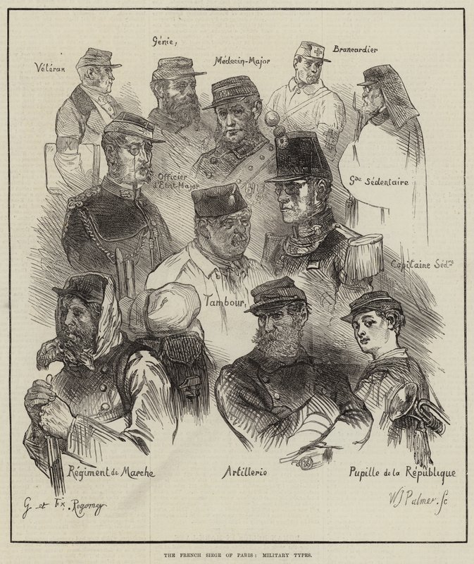 Le siège français de Paris, types militaires - Felix Regamey