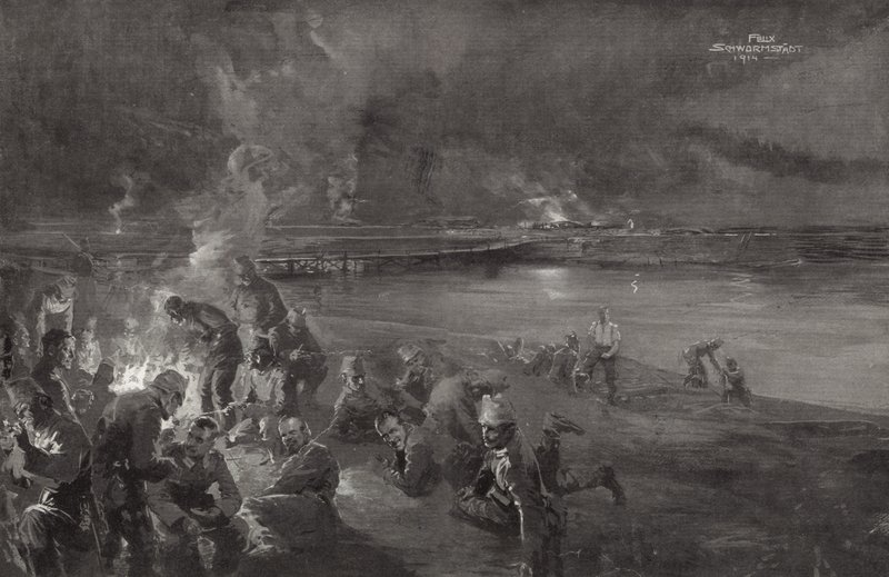 Allemands en surveillance à la rivière Maas - Felix Schwormstadt