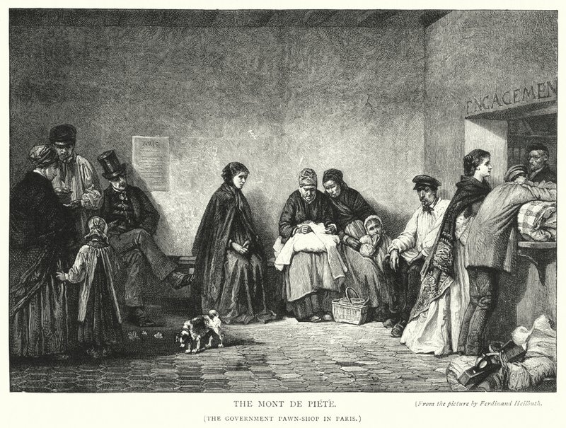 Le Mont de Piété, le prêteur sur gages du gouvernement à Paris - Ferdinand (after) Heilbuth