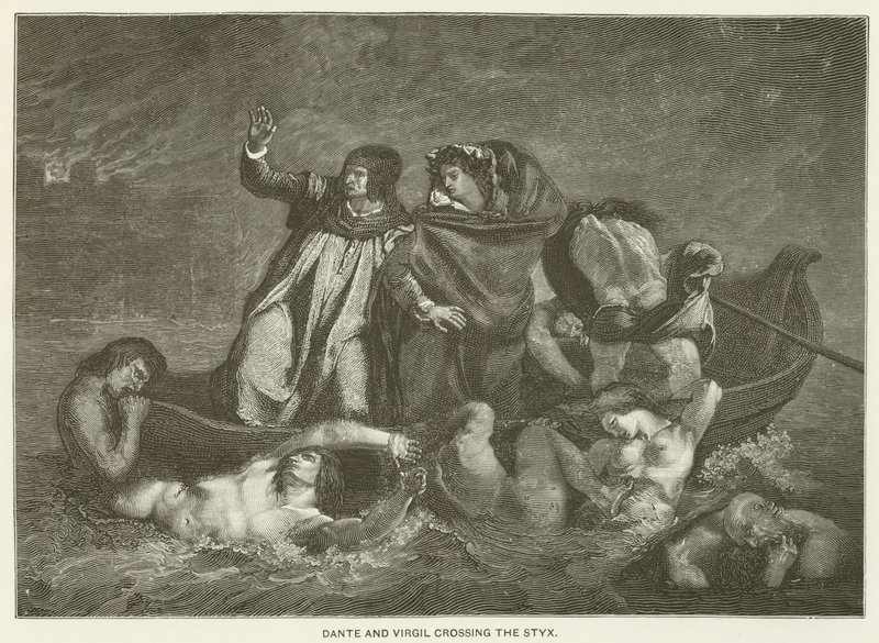 Dante et Virgile traversant le Styx - Ferdinand Victor Eugene Delacroix