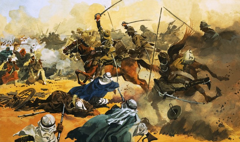 Les 21e lanciers mènent la bataille contre la forteresse arabe d