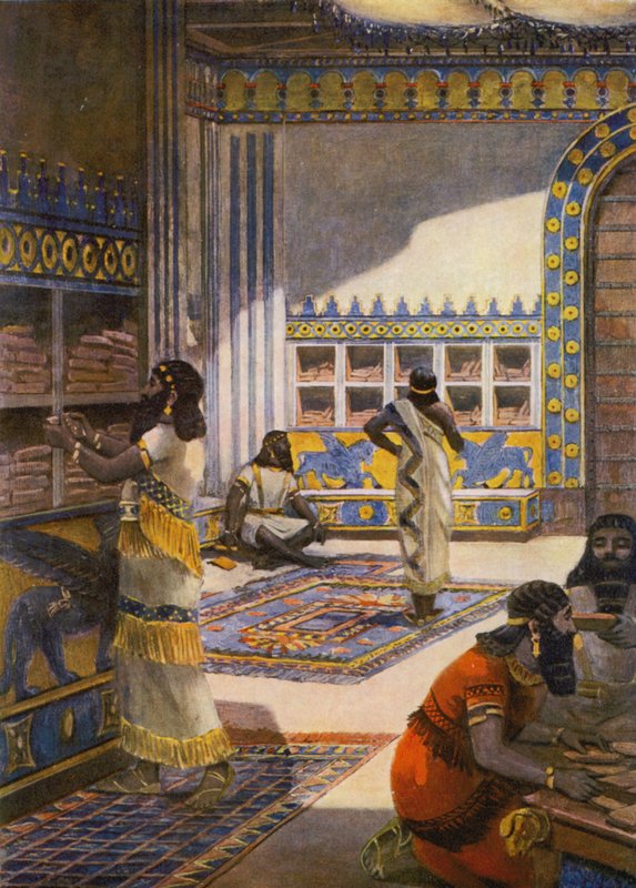 La célèbre bibliothèque du roi Ashur-bani-pal à Ninive - Fernand Le Quesne
