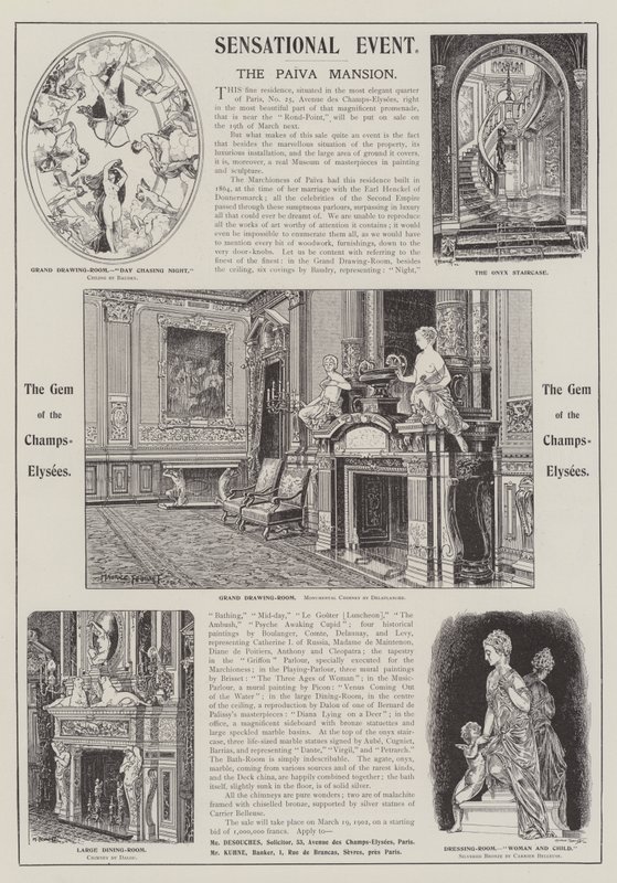 Publicité, le manoir Paiva - Feuillet