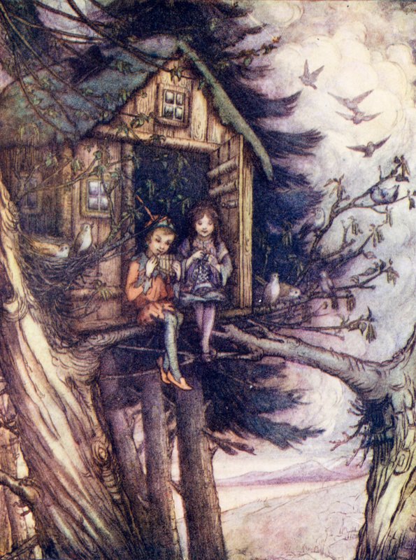 Cimes des arbres, où Wendy et Peter vivaient heureux - Flora White