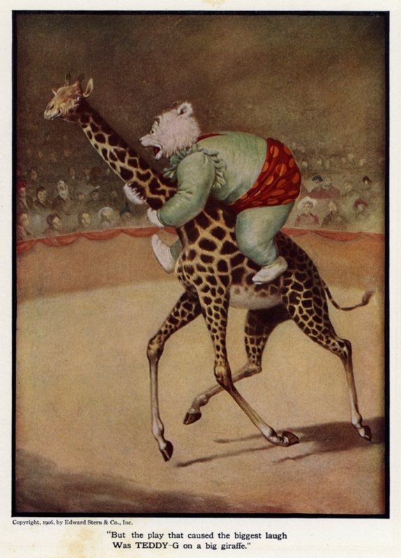 Mais la pièce qui a fait le plus rire était Teddy - G sur une grande girafe - Floyd V. Campbell