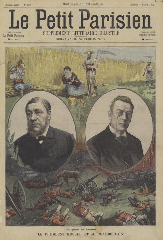 Britanniques et Boers : le président Kruger du Transvaal et Joseph Chamberlain, secrétaire d