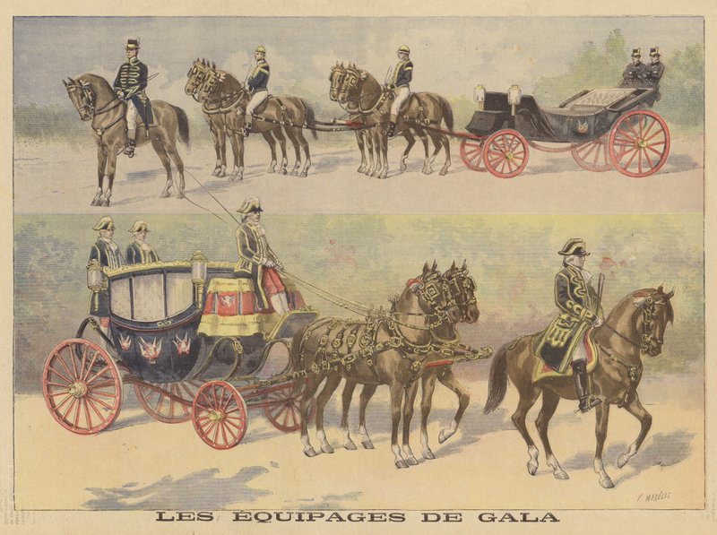 Voitures utilisées par le tsar et la tsarine de Russie lors de leur visite en France - Fortune Louis Meaulle