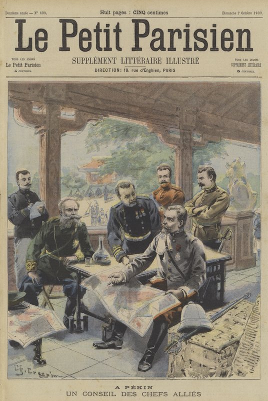 La révolte des Boxers : réunion des commandants alliés à Pékin - Fortune Louis Meaulle