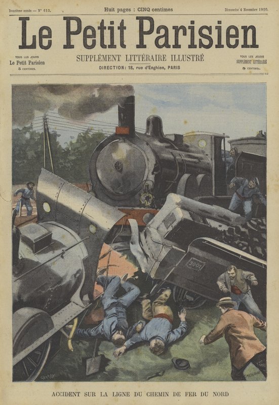 Accident de train sur le Chemin de Fer du Nord, France - Fortune Louis Meaulle