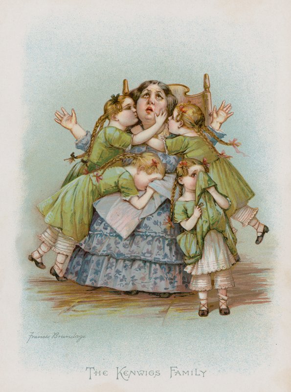 La famille Kenwigs (chromolithographie) - Frances Brundage