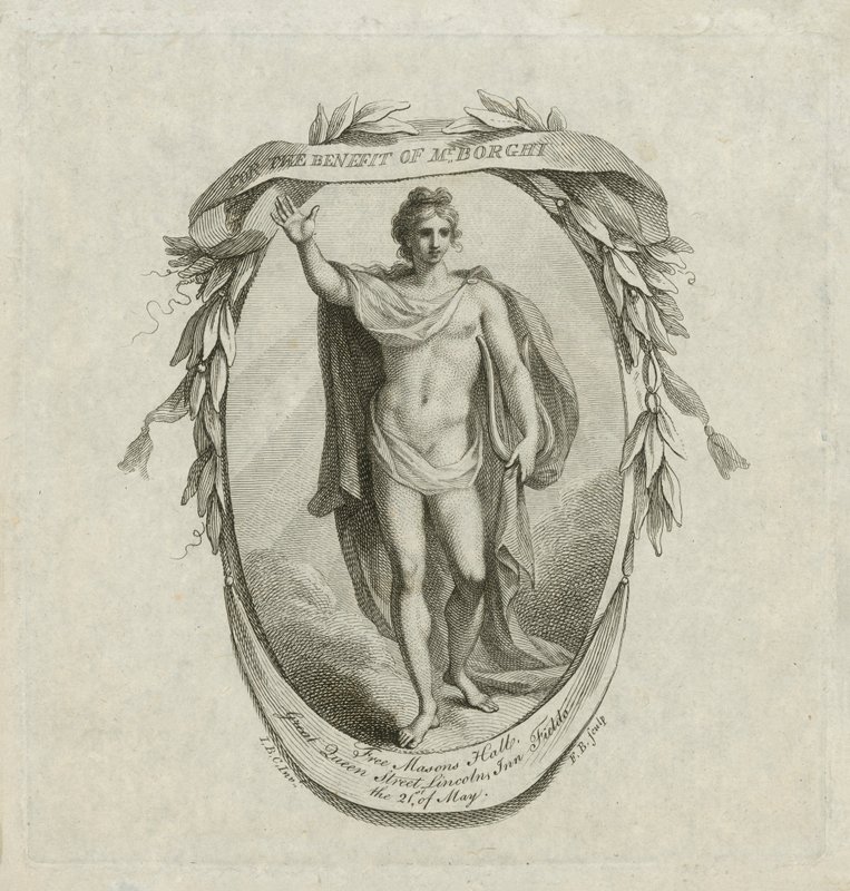 Billet de concert : au profit de M. Borghi - Francesco (after) Bartolozzi
