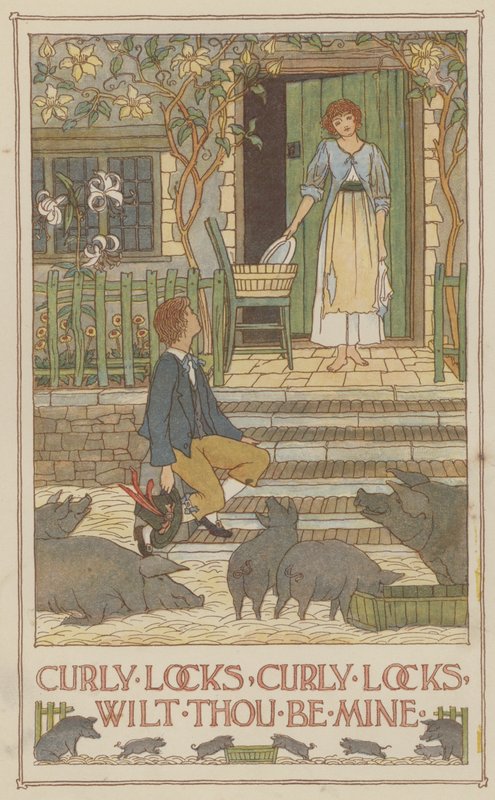 Curly locks, curly locks, wilt thou be mine (litho couleur) - Francis Donkin Bedford