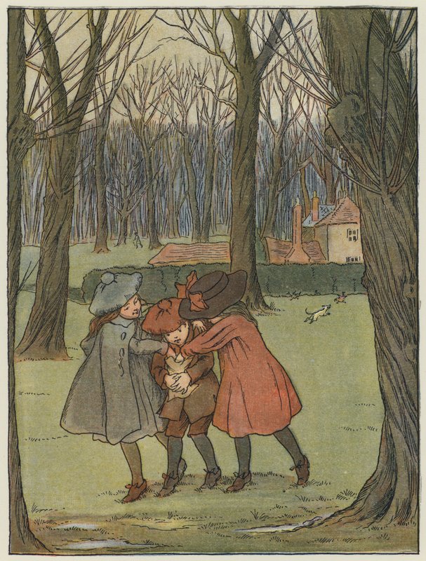 Londres : Dans les jardins de Kensington (lithographie couleur) - Francis Donkin Bedford