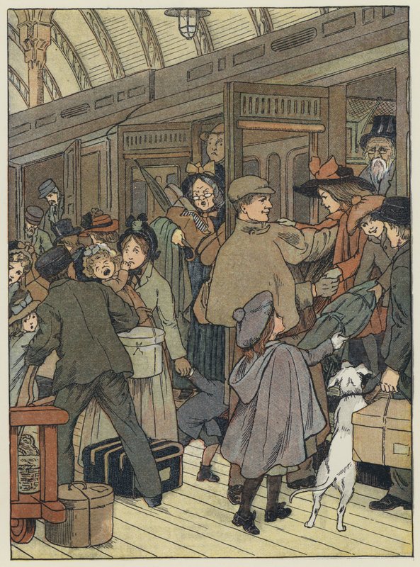 Londres : Le Terminus de Londres (lithographie couleur) - Francis Donkin Bedford