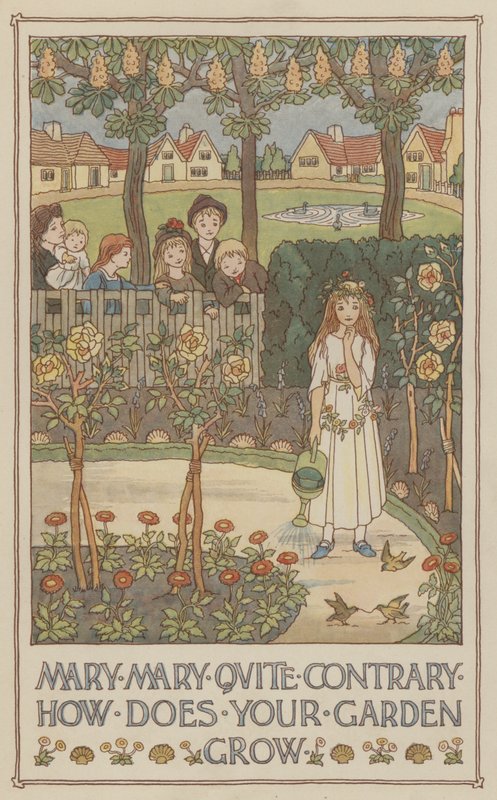 Mary Mary tout à fait contraire comment pousse ton jardin (litho couleur) - Francis Donkin Bedford