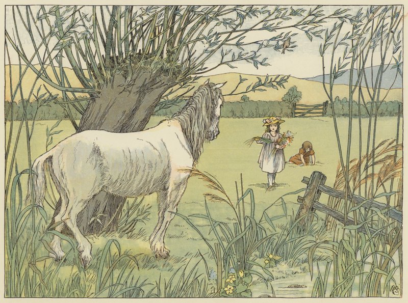 Le vieux cheval de bus (lithographie couleur) - Francis Donkin Bedford