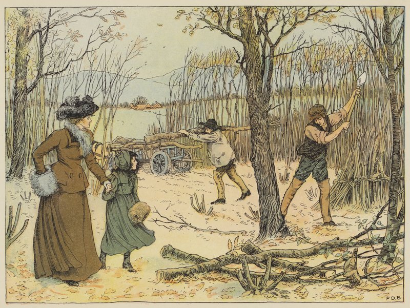 Woodman (lithographie couleur) - Francis Donkin Bedford