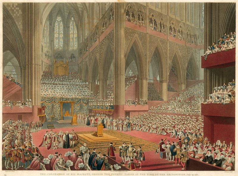 Le couronnement de Sa Majesté George IV, pris au moment de la reconnaissance, 19 juillet 1821 - Francis Phillip Stephanoff