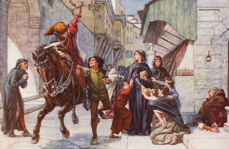 Apportant des nouvelles de secours à Florence - Francis William (after) Topham
