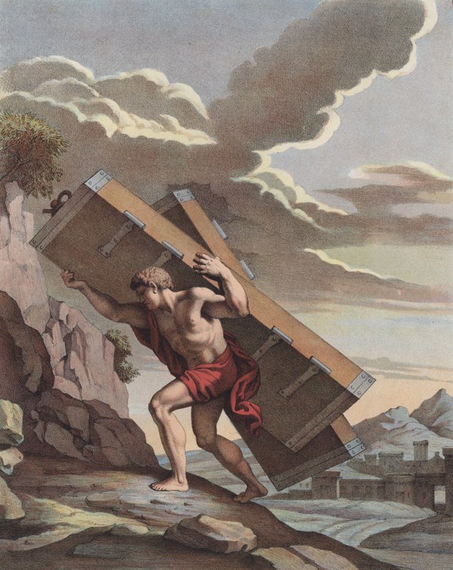 Samson portant les portes de la ville de Gaza au sommet de la colline surplombant Hébron - Francois Verdier