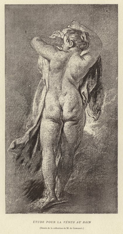 Étude pour la Vénus au bain - Francois (after) Boucher