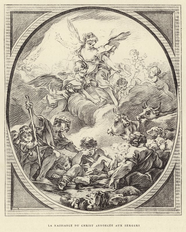 La Naissance du Christ Annoncée aux Bergers - Francois (after) Boucher