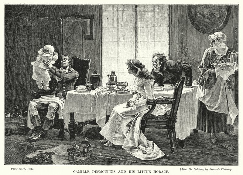 Camille Desmoulins et son petit Horace - Francois Flameng