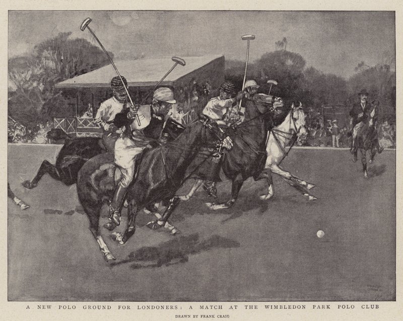 Un nouveau terrain de polo pour les Londoniens, un match au Wimbledon Park Polo Club - Frank Craig