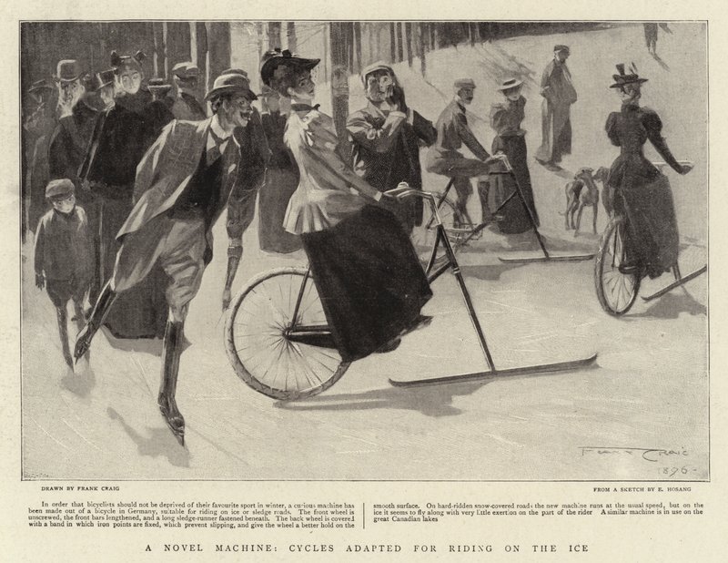 Une machine nouvelle, vélos adaptés pour rouler sur la glace - Frank Craig
