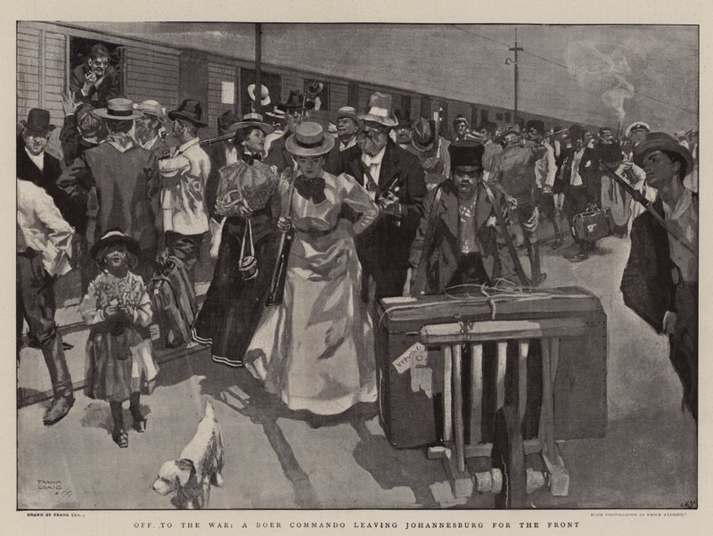 En route pour la guerre, un commando boer quittant Johannesburg pour le front - Frank Craig
