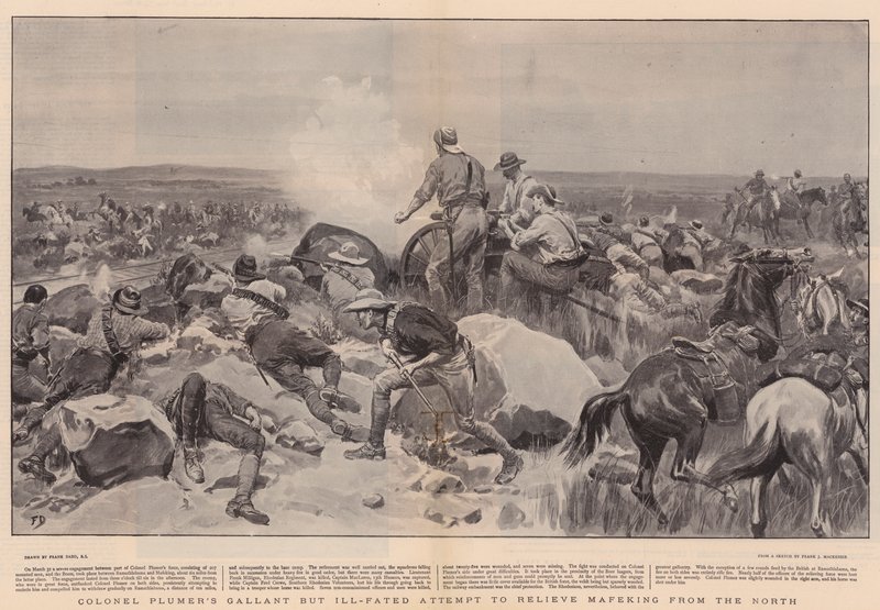La tentative courageuse mais malheureuse du colonel Plumer de soulager Mafeking du nord - Frank Dadd
