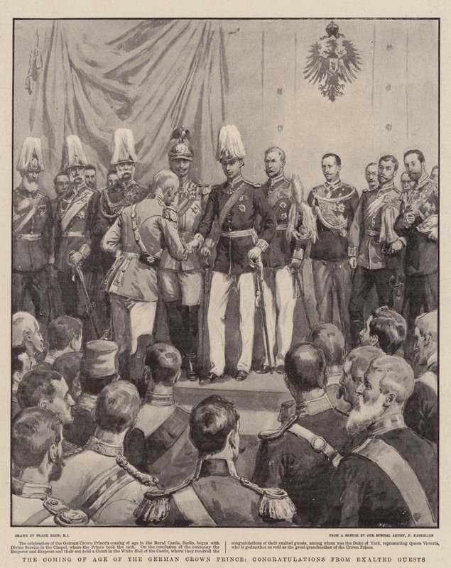 La majorité du prince héritier allemand, félicitations des invités de marque - Frank Dadd
