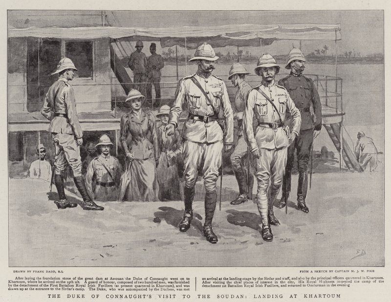 La visite du duc de Connaught au Soudan, débarquement à Khartoum - Frank Dadd